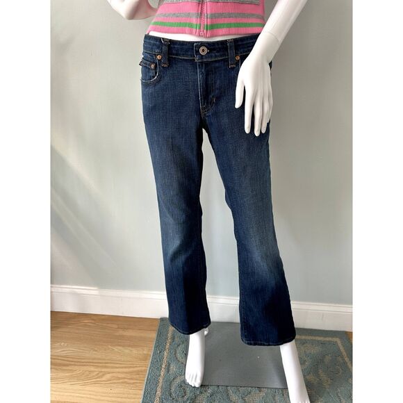 Polo Ralph Lauren Jeans Low Rise Dark Wash Stretch Kelly Bootcut Denim size 6 - Picture 1 of 12